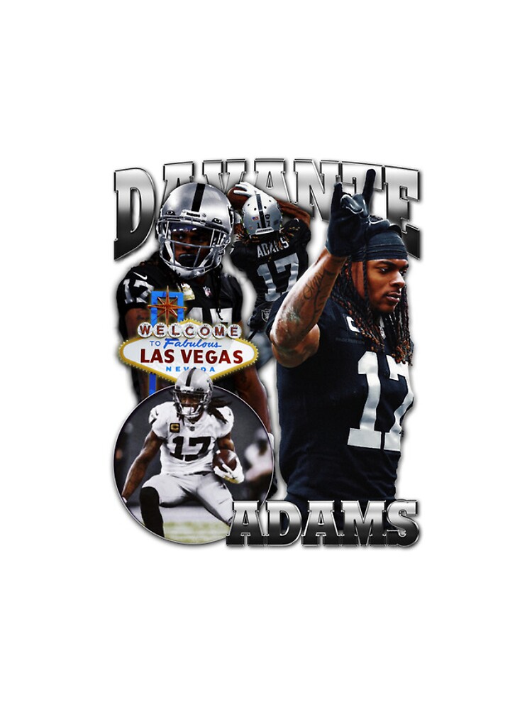 Official Las vegas raiders davante adams black player T-shirt