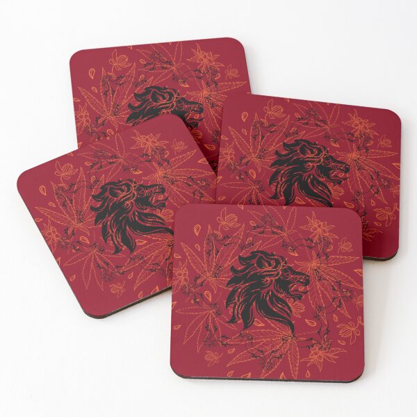 Item preview, Red Harvest Lion Print designed and sold by Lylabean22.