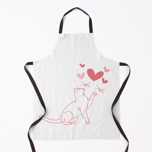 Item preview, cute cat chasing hearts - sticker, T-shirt - Design Suitable for kids, Transparent Sticker, Glossy Sticker, Magnet, Hardcover Journals, iPhone Wallet, T-Shirt, Sweatshirt, Toddler Pullover Hoodie, pet designed and sold by SpiralStairShop.
