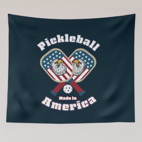 Item preview, Funny Pickleball Patriotic Shield, Ball And Racquets  designed and sold by OliviaGbyKyro.