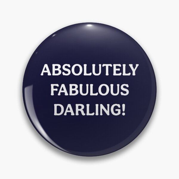 Item preview, Absolutely Fabulous Darling (White Dark Blue) designed and sold by ToluaPrints.