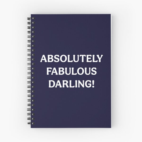 Item preview, Absolutely Fabulous Darling (White Dark Blue) designed and sold by ToluaPrints.