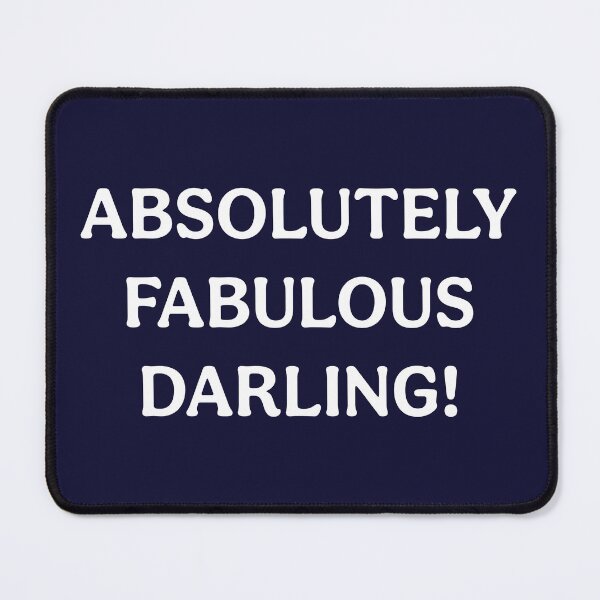 Item preview, Absolutely Fabulous Darling (White Dark Blue) designed and sold by ToluaPrints.