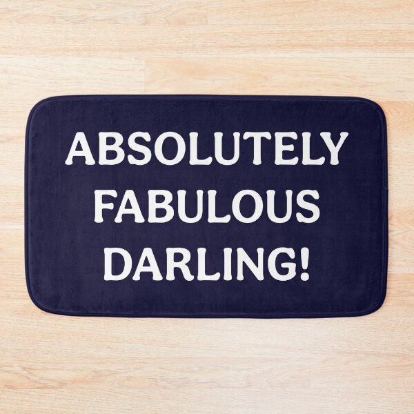 Item preview, Absolutely Fabulous Darling (White Dark Blue) designed and sold by ToluaPrints.
