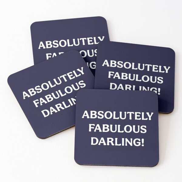 Item preview, Absolutely Fabulous Darling (White Dark Blue) designed and sold by ToluaPrints.