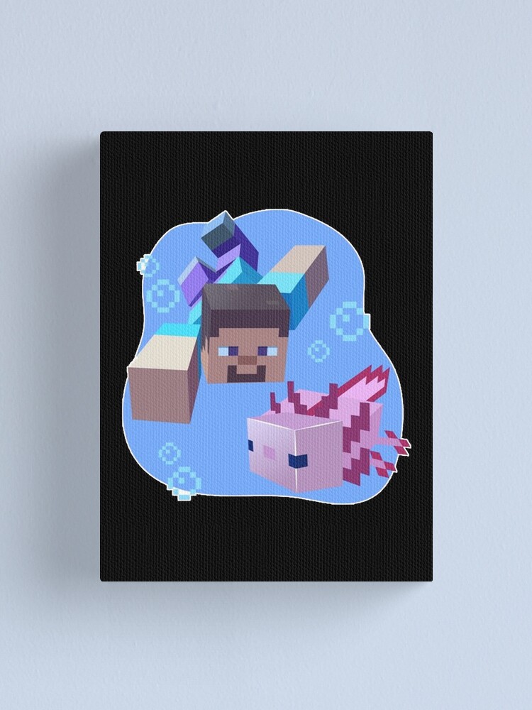 Minecraft Axolotl (Blue) Perler Bead Pattern
