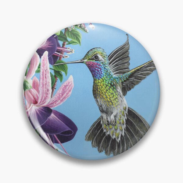 Item preview, Hummingbird and Fuchsias designed and sold by Jane Girardot.