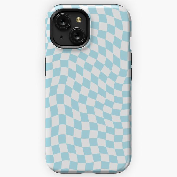 Brown Wavy Checkered Phone Case for iPhone 14 Pro 