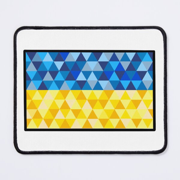 Item preview, Geometric Ukraine Flag designed and sold by Lenceloch.