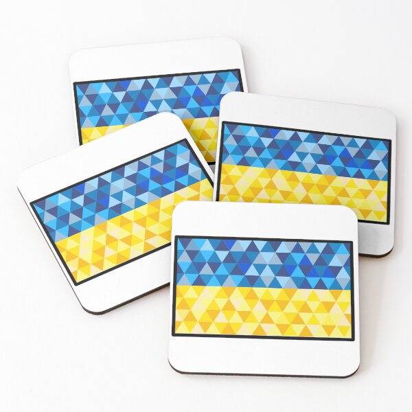 Item preview, Geometric Ukraine Flag designed and sold by Lenceloch.