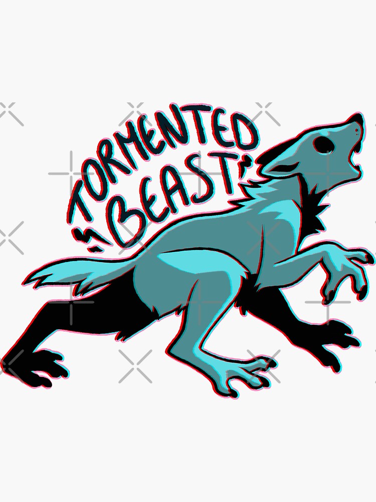 Purple Grumpy Protogen - I'm not a toaster Sticker by Mr-Lemur