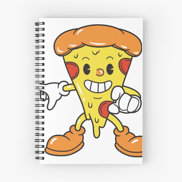 Item preview, Never stop me eating pizza, old school vintage retro pizza cartoon character designed and sold by Emily Roberts.