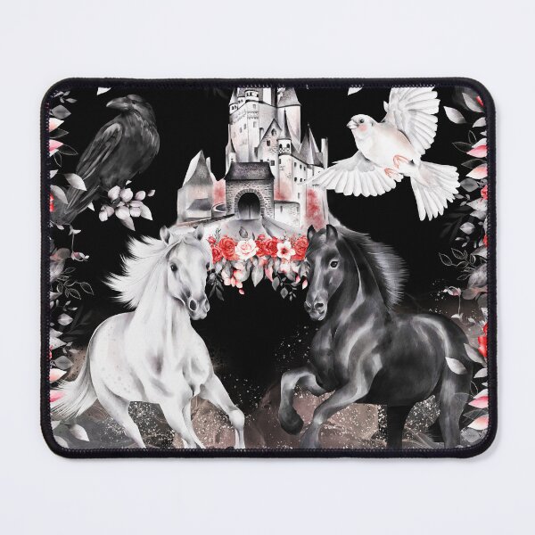 Item preview, A Magical Land of Powerful, Strong, Beautiful, and Elegant Horses,  A Wise Crow and Insightful White Canary designed and sold by Orianah.