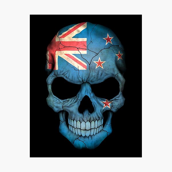 Item preview, New Zealand Flag Skull designed and sold by JeffBartels.
