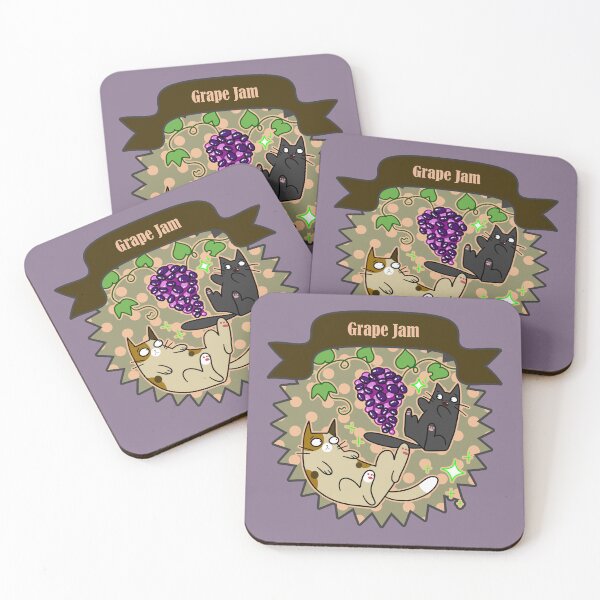 Item preview, Grape Jam - Cute Cats and Grapes Canning Label designed and sold by SaradaBoru.