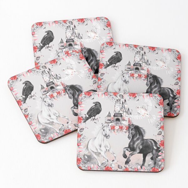 Item preview, A Magical Land of Powerful, Strong, Beautiful, and Elegant Horses, A Wise Crow and Insightful White Canary designed and sold by Orianah.