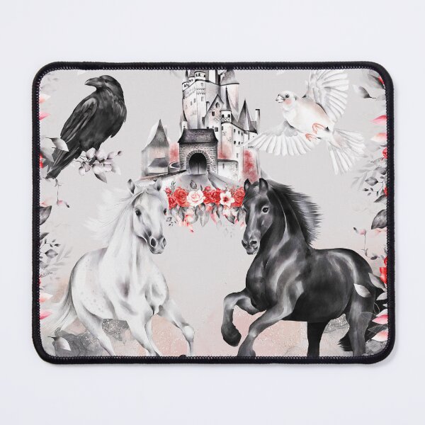 Item preview, A Magical Land of Powerful, Strong, Beautiful, and Elegant Horses, A Wise Crow and Insightful White Canary designed and sold by Orianah.