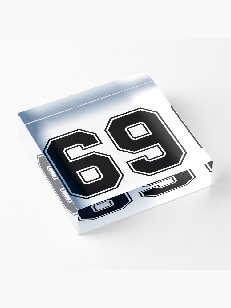 69 American Football Classic Vintage Sport Jersey Number in black number on  white background for american football, baseball or basketball | Greeting