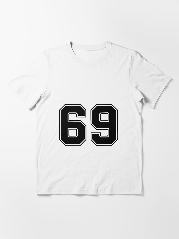 69 American Football Classic Sport Jersey Number in the Colors of