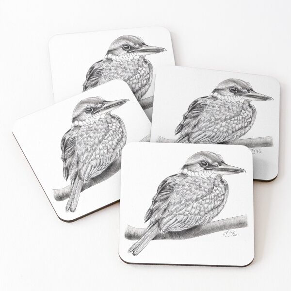 Item preview, White Collared Kingfisher - graphite version designed and sold by SylvieG18.