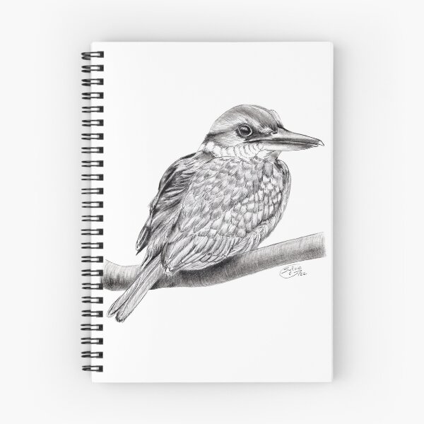Artikelvorschau, White Collared Kingfisher - Graphitversion entworfen und verkauft von SylvieG18.