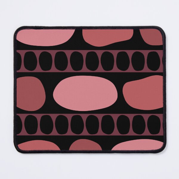 Item preview, Tribal Art Rock Pattern Black Salmon Pink designed and sold by thepixelgarden.