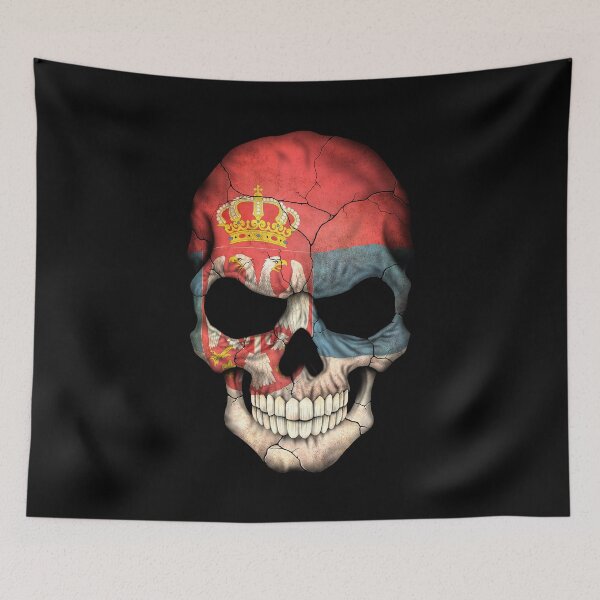 Item preview, Serbian Flag Skull designed and sold by JeffBartels.