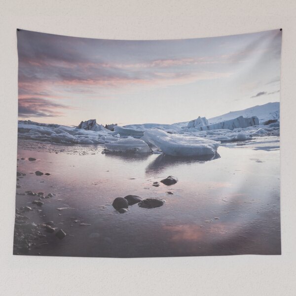 Item preview, Sunset over Glacier Lagoon designed and sold by ewkaphoto.