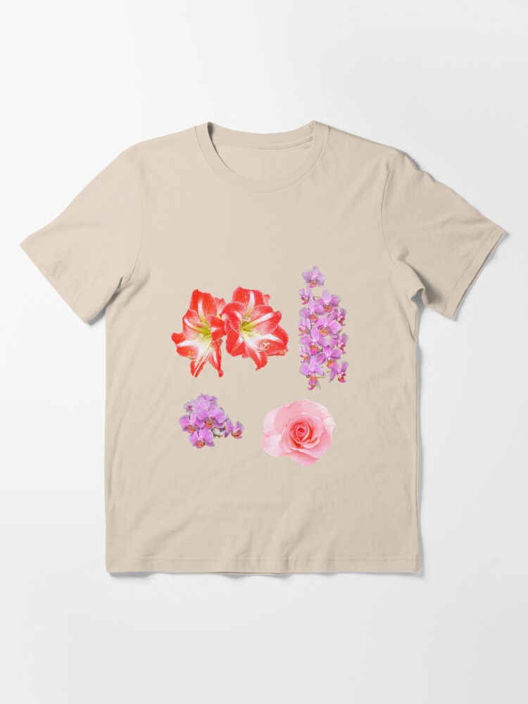 Camiseta «Mis flores favoritas: orquídea, rosa, amarilis hippeastrum» de  Shapes-Mania | Redbubble