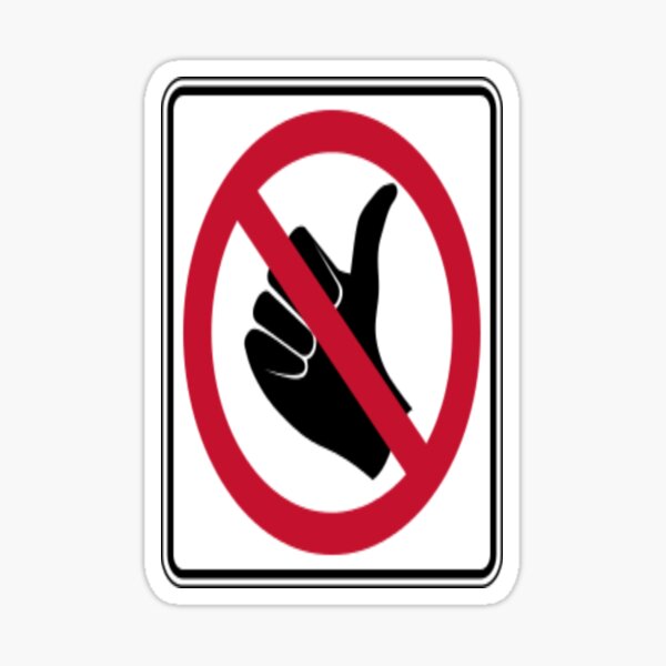 "No Hitch Hikers Sign" Sticker by SylaiseBlessing Redbubble