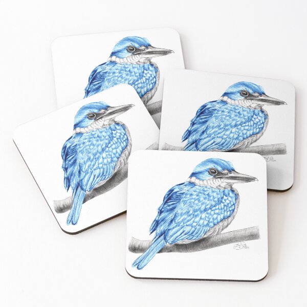 Item preview, White-collared Kingfisher - colorized version designed and sold by SylvieG18.