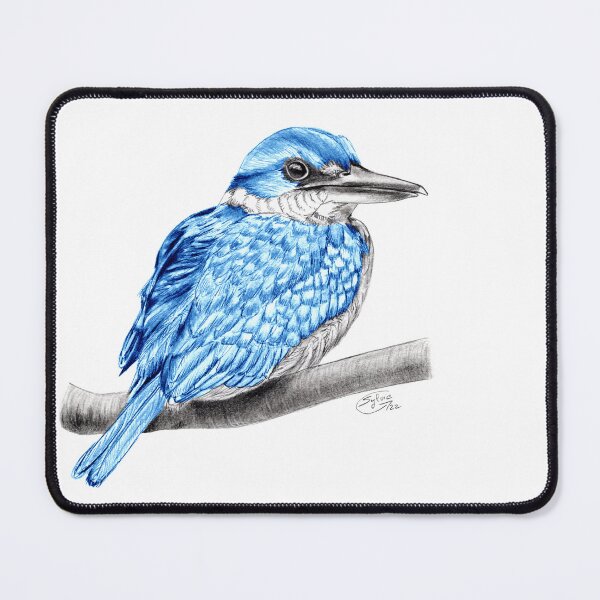 Item preview, White-collared Kingfisher - colorized version designed and sold by SylvieG18.