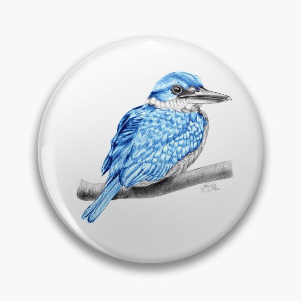 Item preview, White-collared Kingfisher - colorized version designed and sold by SylvieG18.