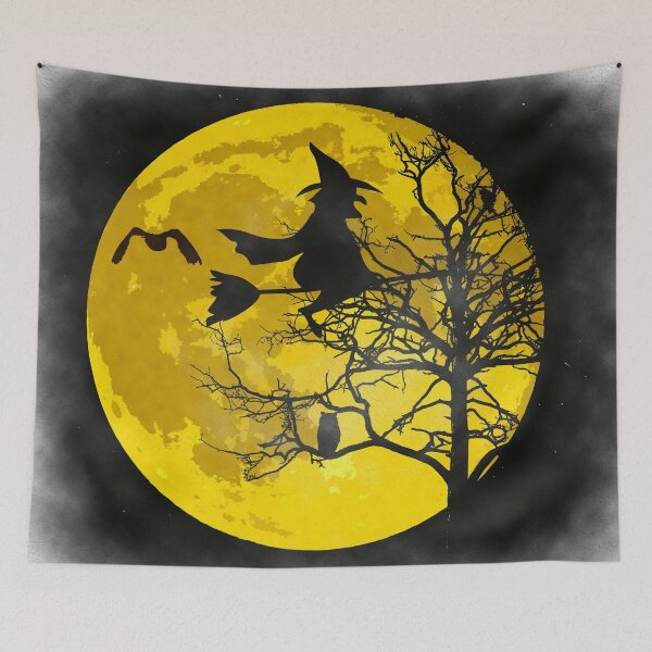Item preview, Halloween Night on a Yellow Full Moon designed and sold by Sapphire07.
