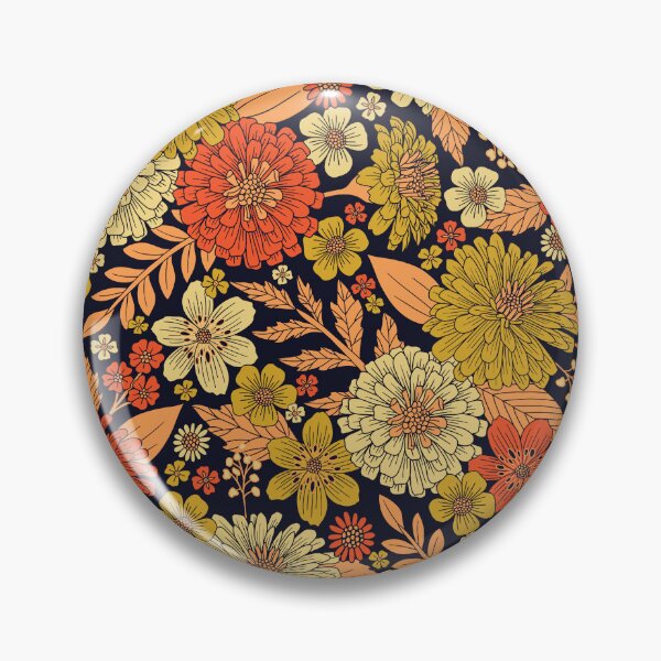 Item preview, Orange & Yellow Zinnias Floral designed and sold by somecallmebeth.