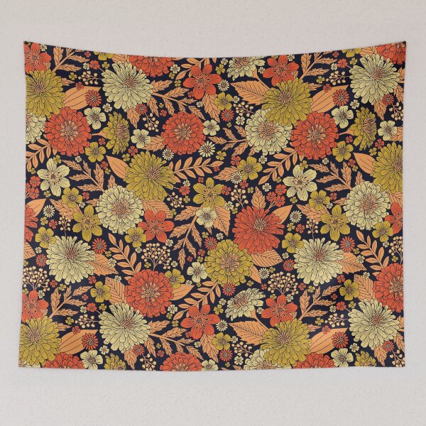 Item preview, Orange & Yellow Zinnias Floral designed and sold by somecallmebeth.