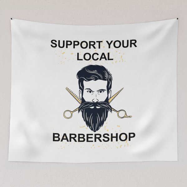 Item preview, SUPPORT YOUR LOCAL BARBERSHOP, designed and sold by Haitam771.