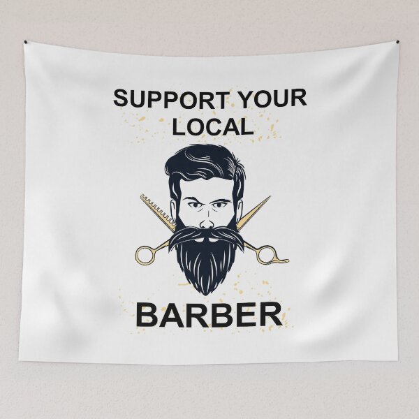 Item preview, SUPPORT YOUR LOCAL BARBERSHOP designed and sold by Haitam771.