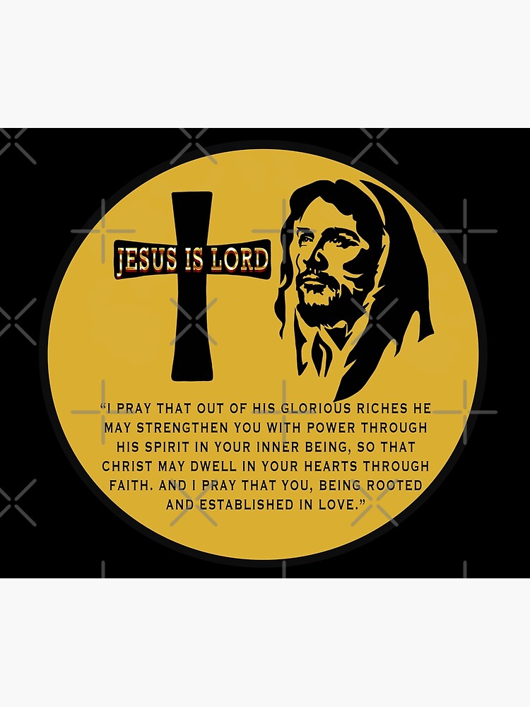 "Jesus Is Lord Jesus Is Lord Gold Font Gold Font " Poster for Sale