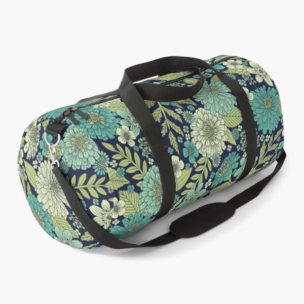Item preview, Turquoise, Blue & Green Zinnias Floral designed and sold by somecallmebeth.