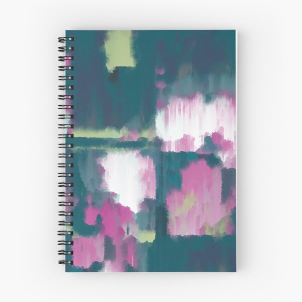 Item preview, Water Lilies :  Green, Blue, Teal, Pink and White Abstract Design   designed and sold by CoCDesigns.