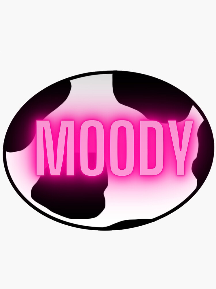 Thumbnail 3 of 3, Sticker, Moody cow designed and sold by racer0220.