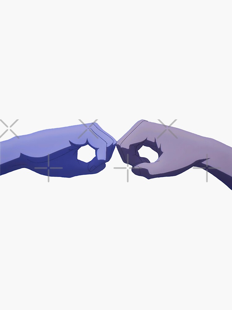 "Reki and Langa Handshake Sk8 the Infinity Renga Design" Sticker by