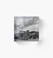 Harvest, unloading canola - NSW, Australia Acrylic Block