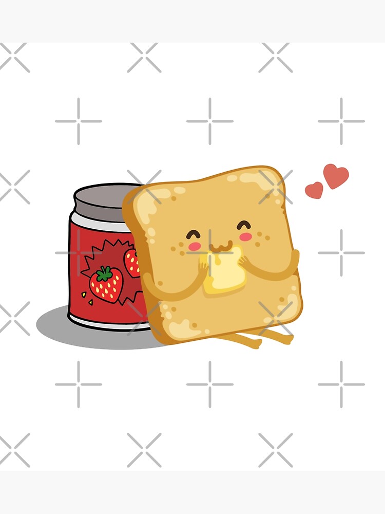 "lustiger Toast- und Butter-Cartoon, PB & J, Toast- und Butter-Cartoon