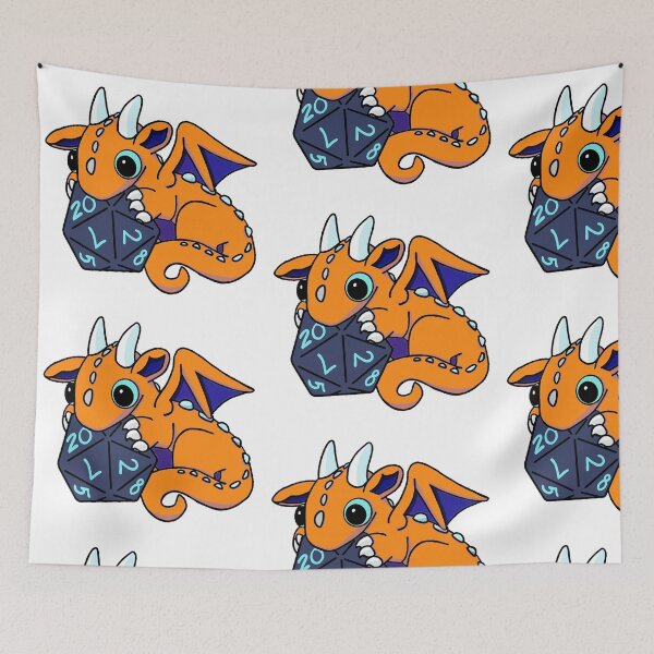 Item preview, Orange Dice Goblin Dragon Baby designed and sold by Winging-It.
