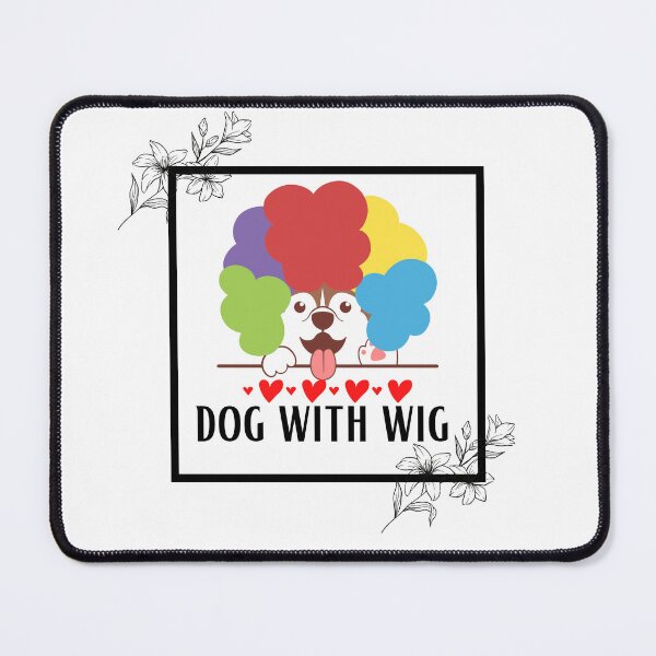 Item preview, dog with wig designed and sold by wear best.