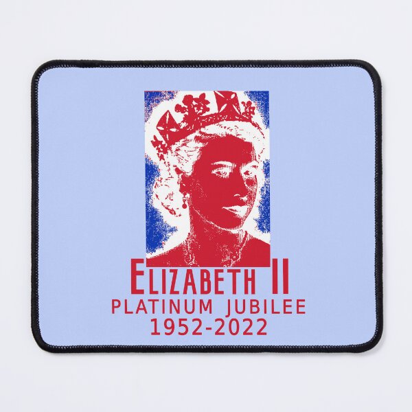 Item preview, Queen Elizabeth II PLATINUM Jubilee 70 Years Arty Red and Blue designed and sold by Greenbaby.
