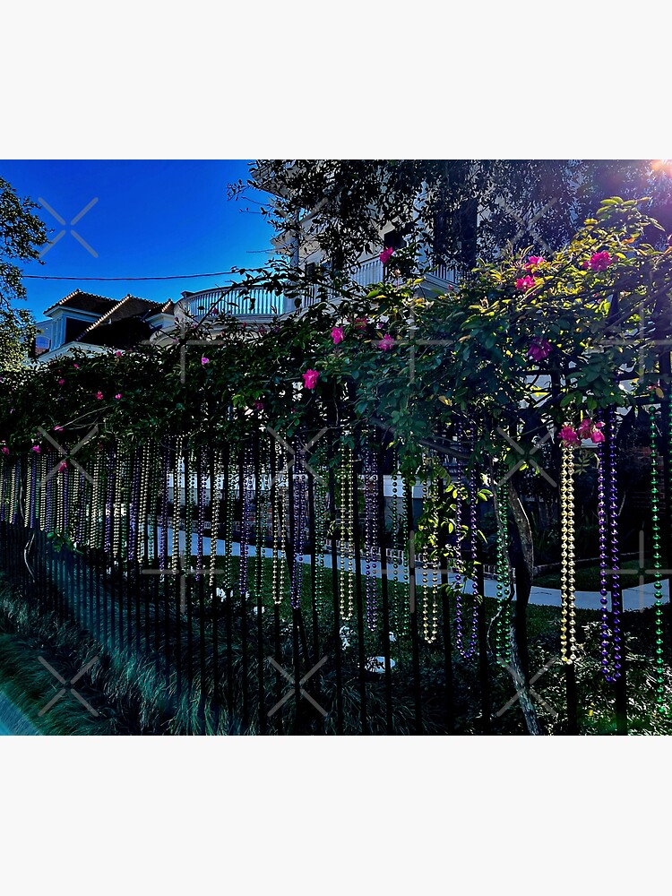 “Mardi Gras Fence” Poster by MiddleJourney | Redbubble