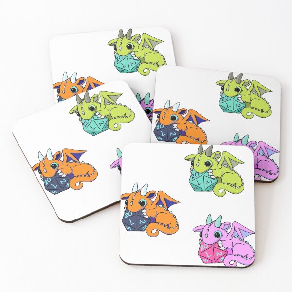Item preview, Trio of Orange Dice Goblin Dragon Babies designed and sold by Winging-It.